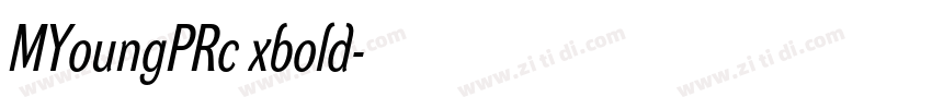 MYoungPRc xbold字体转换